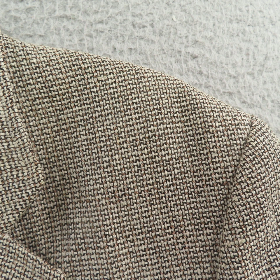 Abrigo deportivo Territory Ahead Blazer Chaqueta Hombre Mediano Marrón Lino Seda Foto 4 de 4