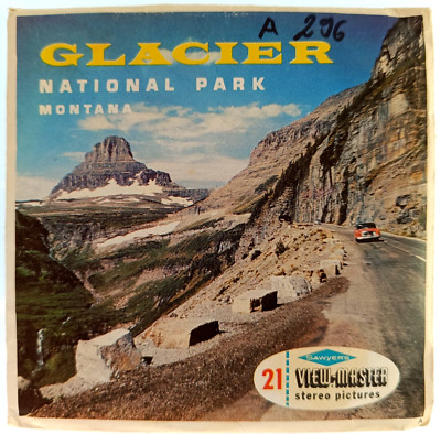 3x VIEW-MASTER 3D REEL  GLACIER - MONTANA   National Park USA Stereo Set A296-E