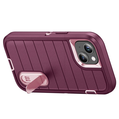 For Apple iPhone 14/14 Plus/14 Pro Max Hybrid Kickstand Case Cover Purple+Pink - Picture 39 of 71