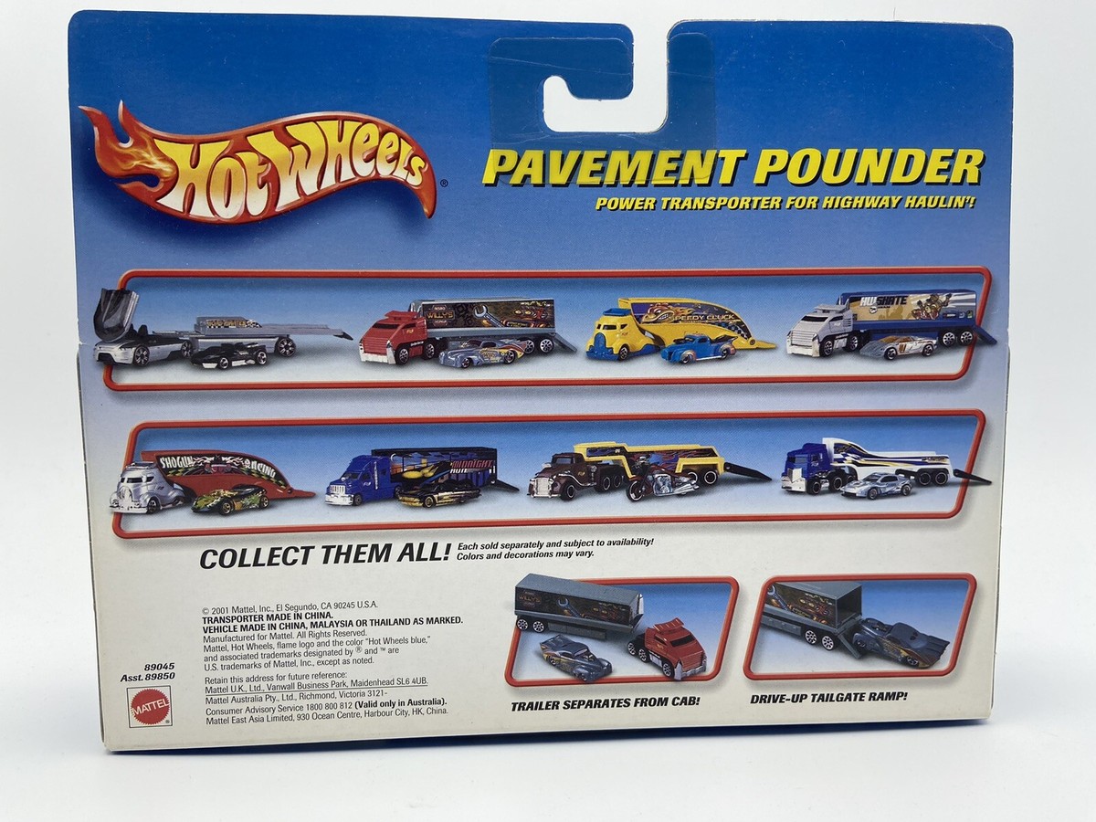 Hot Wheels Pavement Pounders Car with Hauler 1/64 #89045