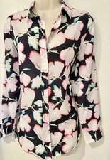 Banana Republic Dillon Shirt Lightweight Blouse Floral Print Top Petite PM