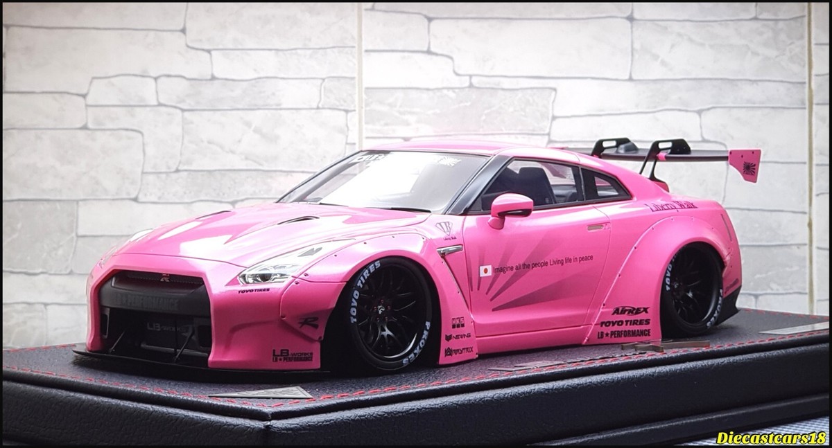 1/18 Makeup Eidolon Nissan GTR R35 SRHEMC X LB WORKS GT Wing Pink