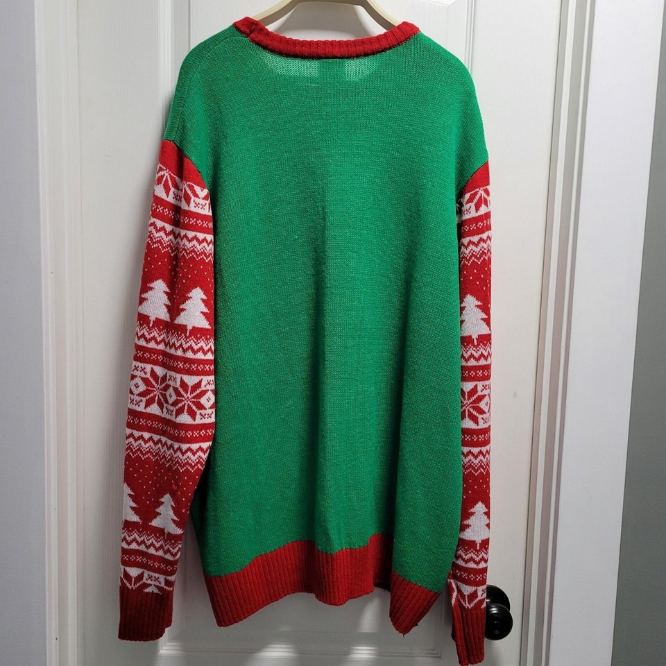 Peanuts Snoopy Ugly Christmas Sweater Size 3XL Big Tall XXXL Fair Isle Red Green eBay