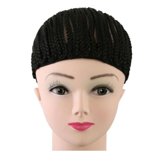 Easier Sew Black Cornrow Braids Crochet Wig Caps Elastic Sew Dome Net Wig Caps - 第 1/12 張圖片