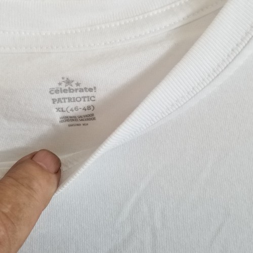 Camiseta Celebrate Patriotic sin mangas, recogida personalizada, blanca - Imagen 3 de 3