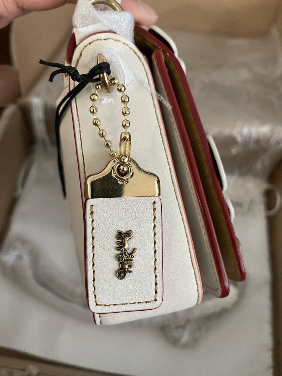 COACH 1941 Tea Rose Dinky CHALK & COACH Tea Rose Novelty Strap NWT