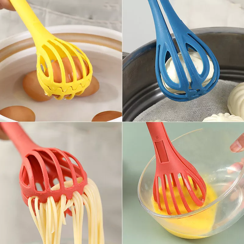 Multifunction Egg Beater Milk Whisk Pasta Tongs Food Clips Mixer Manual  Stirrer