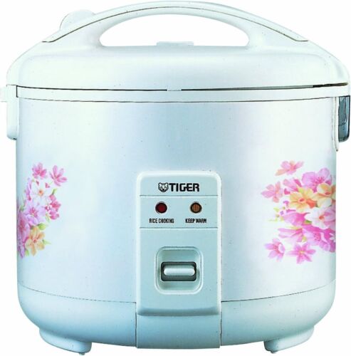 Tiger JNP-1000-FL 5.5-Cup (Uncooked) Rice Cooker and Warmer Floral White