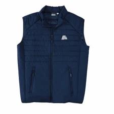 ALDI Gear 2025 Men’s Navy Blue Puffer Full Zip Vest XL With Pockets New w/t