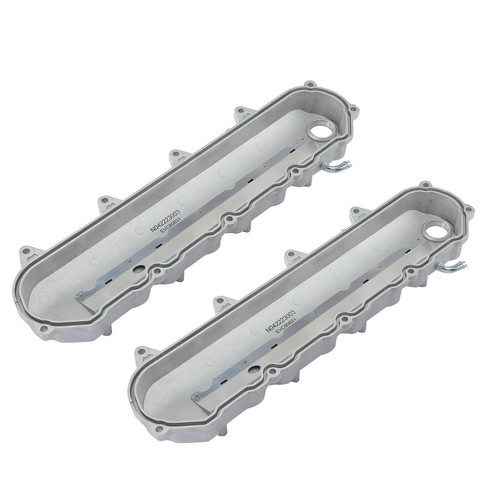 Silver Engine Valve Covers for Chevrolet GM LT Gen V 6.2L 376 14-21 Small Block - Picture 4 of 8