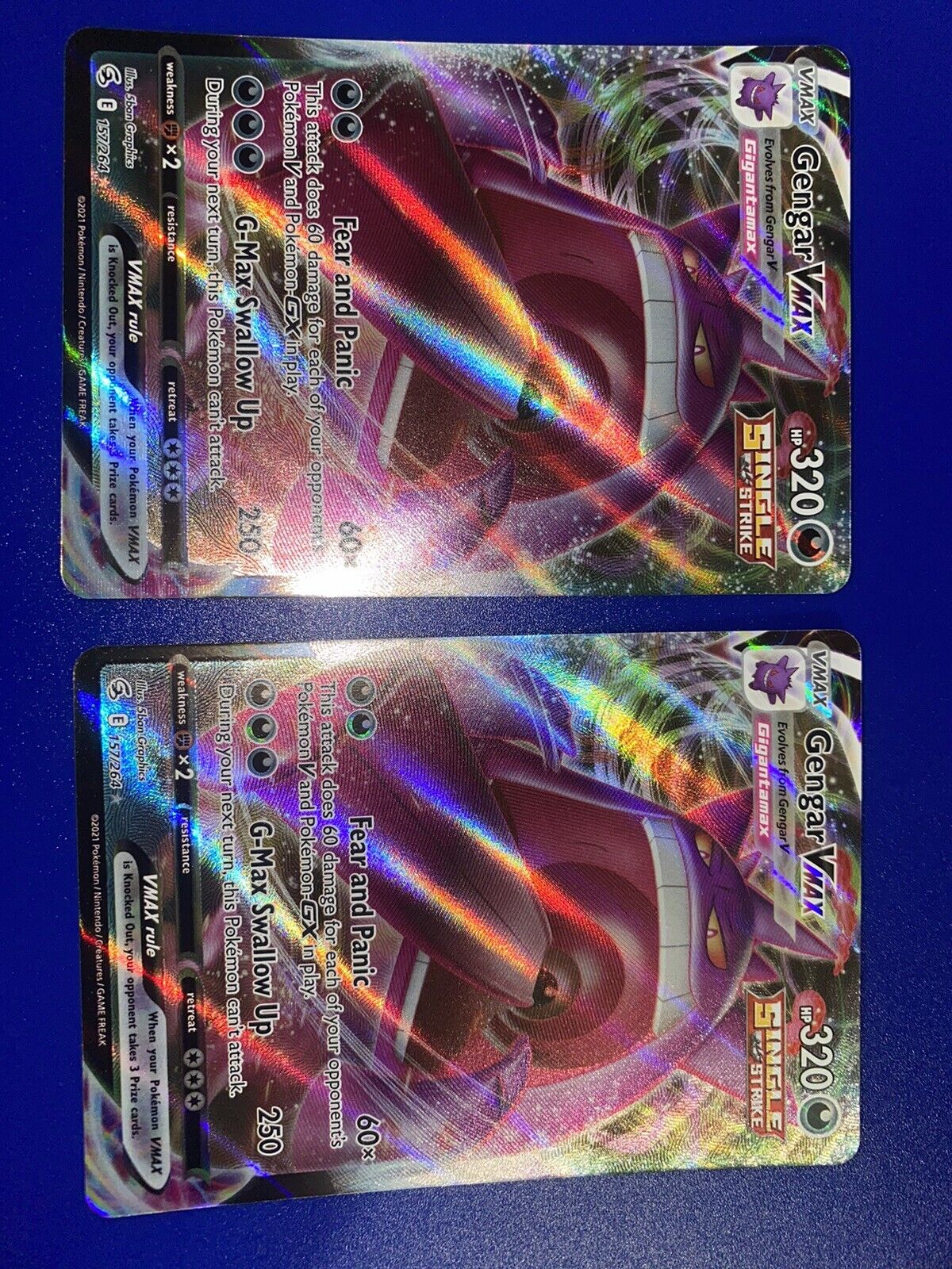 Pokemon Card CGC GEM MINT 10 GENGAR VMax 157/264 Fusion Strike 2021