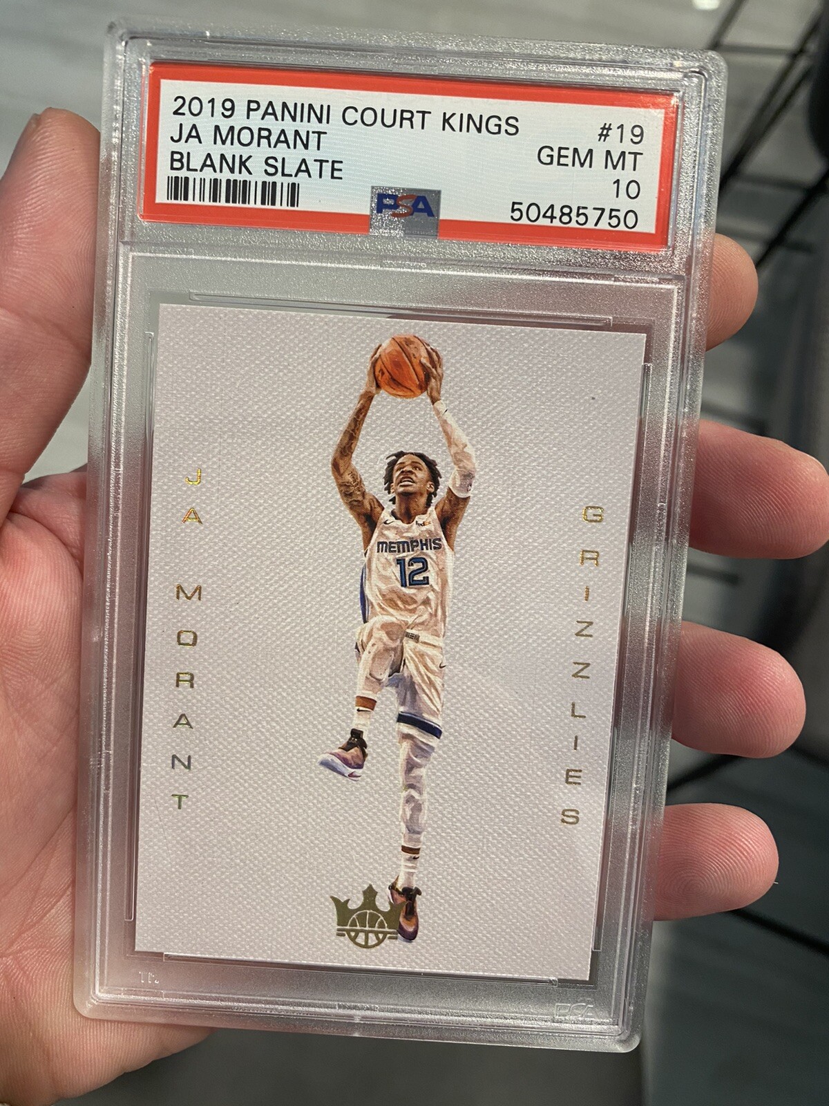 2019-20 Panini Court Kings Blank Slate #19 Ja Morant RC Rookie RARE SP PSA 10