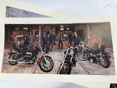 Harley 1980 AMF 4 Stück Artwork Set Sturgis Wideglide Sportster Prints - Bild 3 von 5