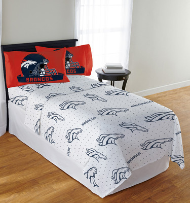 NFL Denver Broncos Queen Bedding Sheet Set Pillow Cases ...