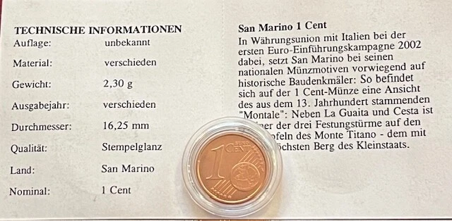San Marino 1 EURO cent 2006 UNC - Image 3 of 4