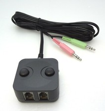CallTel Headset Training Box 2 X RJ9 Jacks to Dual 3.5mm Plugs for Sound Card