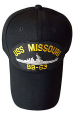 U.S. NAVY USS MISSOURI BB-63 Military Ball Cap - Black