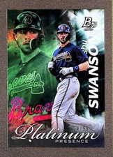 2017 Bowman Platinum Presence Green #PP-DS Dansby Swanson Rookie /99