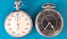 WW2 military pocket Watch and Swiss stop watch