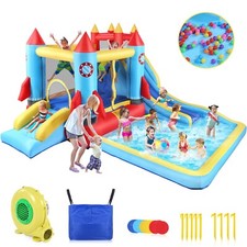 Quick Blow-up Bounce House Large Jump Castle Slide Bouncer Commercial w/Blower