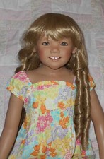 Wee 3 PRINCESS Doll Wig SIZE 21" BLONDE Long Sausage Roll Curls Full Bangs NWT
