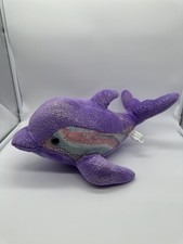 Aurora Destination Nation Purple Dolphin Porpoise Plush Stuffed Animal Sparkle