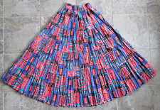 Vintage Moon Lighting Skirt Full Circle Long 80's Neon Crinkle Wrinkle Elastic