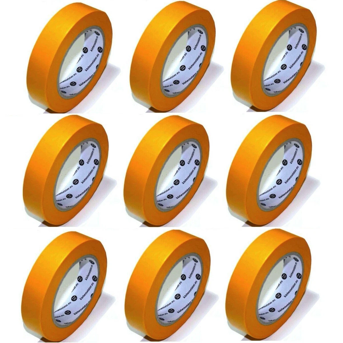 9x Goldband ⎥ 34mm x 50m ⎥ klebemeister® Abdeckband (soft) Maler Washi Tape