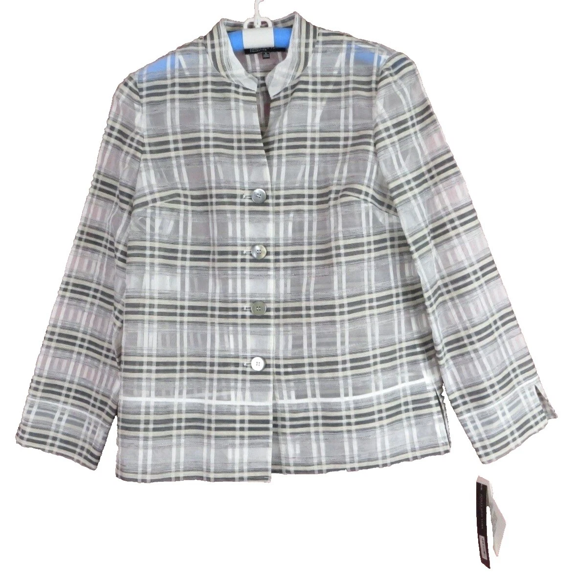 Jones New York Plaid Casual Tops for Women