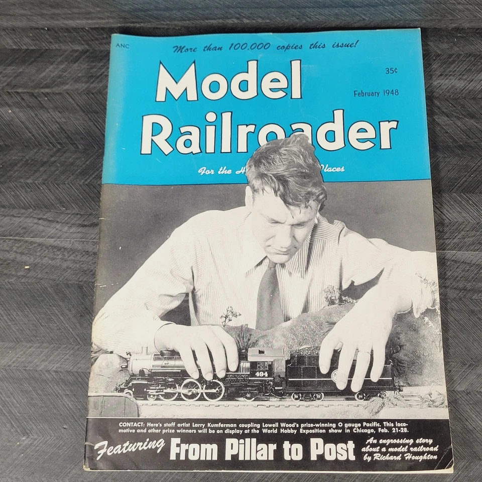 Model Railroader Magazine Lot Of 16 1940's Railroad Model Trains Vintage  - Image 2 of 4