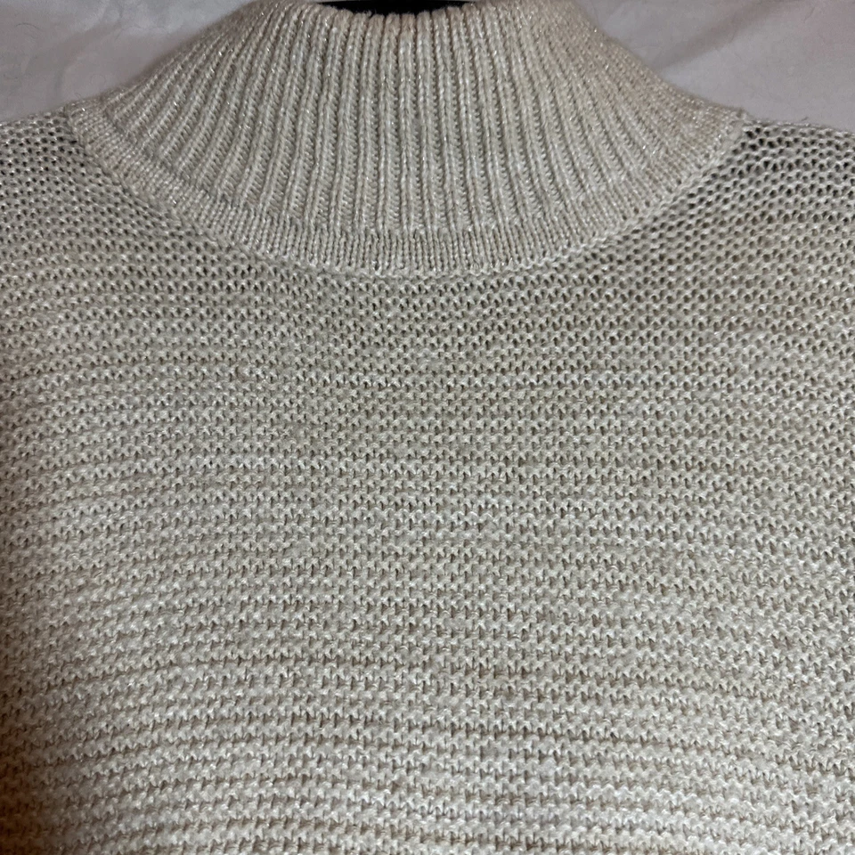 Suéter Simply Vera Wang Mujer Medio Cuello Simulado Manga Larga Grueso Brillante Foto 4 de 4