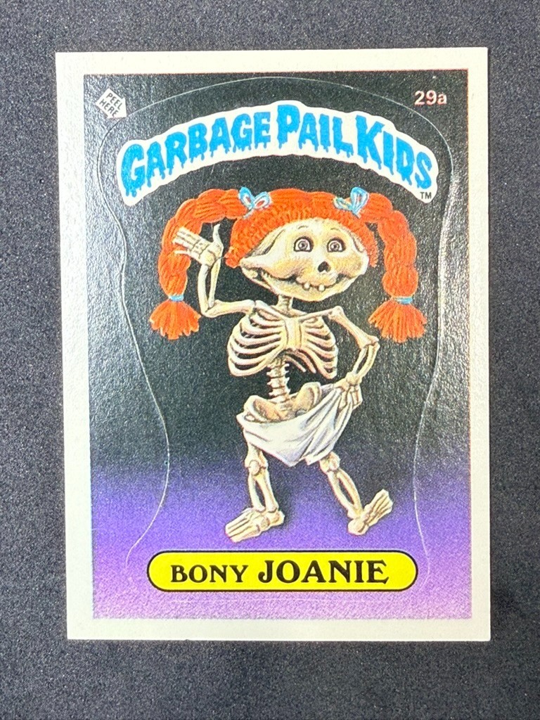 1985 Topps Garbage Pail Kids Series 1 OS1 Bony Joanie 29a Sharp Matte USA
