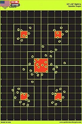 12''X18'' Sight in Splatterburst Target - Instantly See Your Shots Burst Bright Fl