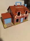 Vintage Fisher Price Little People House 952 Brown Tudor 80s Working Doorbell