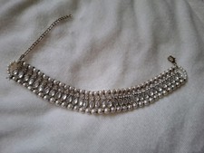 White Kundan Chocker Set Indian Bollywood Jewelry Ethnic Necklace Set