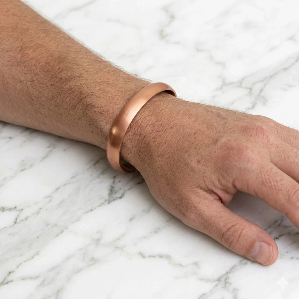 Solid Pure Copper Heavy Bracelet Arthritis Pain Therapy Energy Cuff Bangle New