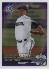 2017 Bowman Draft Chrome Purple Refractor 54/250 Freddy Peralta #BDC-29 12sd