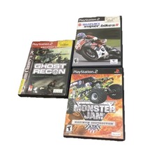 Lot of 3 PS2 Games Untested: Ghost Recon, Monster Jam, Suzuki 