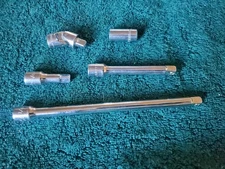 Vintage Lot Craftsman 1/4" Drive Extensions 6", 3", 1  1/2", Swivel Hex Adapter 