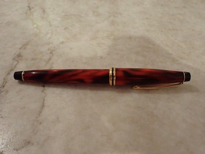 Cross Radiance Rollerball Pen Resin Vesuvius Red Gold Trim Made in USA