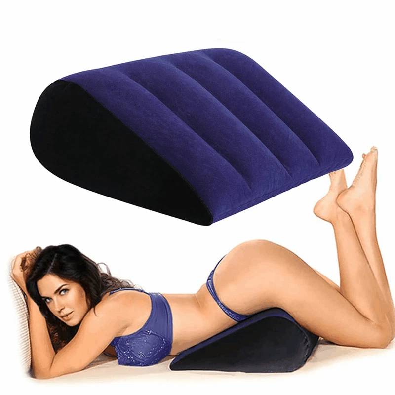 Juguetes para adultos Soporte Almohada Posición Cojín Cuña Rampa inflable para dormir de lado Foto 4 de 4