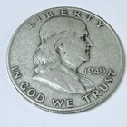 1949 D Franklin Half Dollar 90% Silver FINE CONDITION #6821