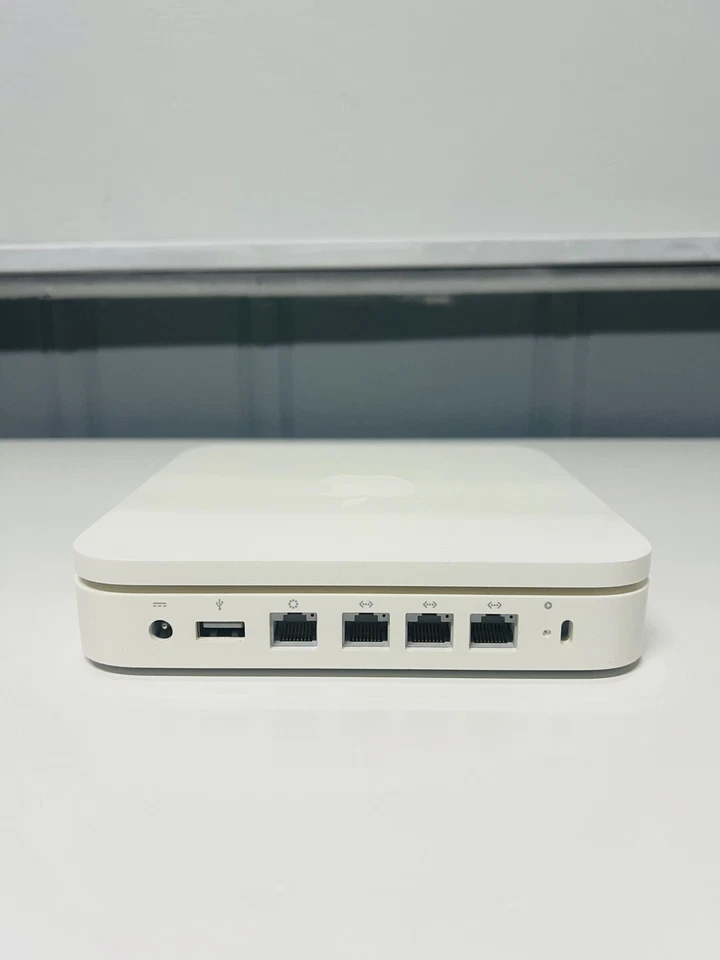 Apple A1408 AirPort Extreme Dual Band Wireless WiFi Router Base Station w/ Cable - Image 4 of 4