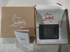 Christian Louboutin Men's Gray Kios Jacquard Monogram Card Holder