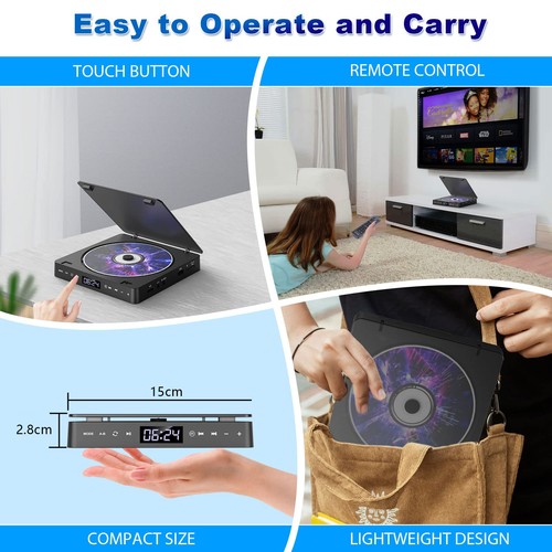 DVD Player für TV Alle Region Freier Tragbarer Mini DVD CD Player mit HD 1080... - Bild 7 von 8