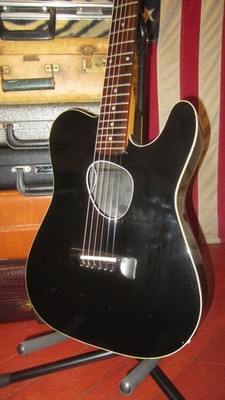 1987 Kramer Ferrington Black Acoustic Electric With Good Gig Bag