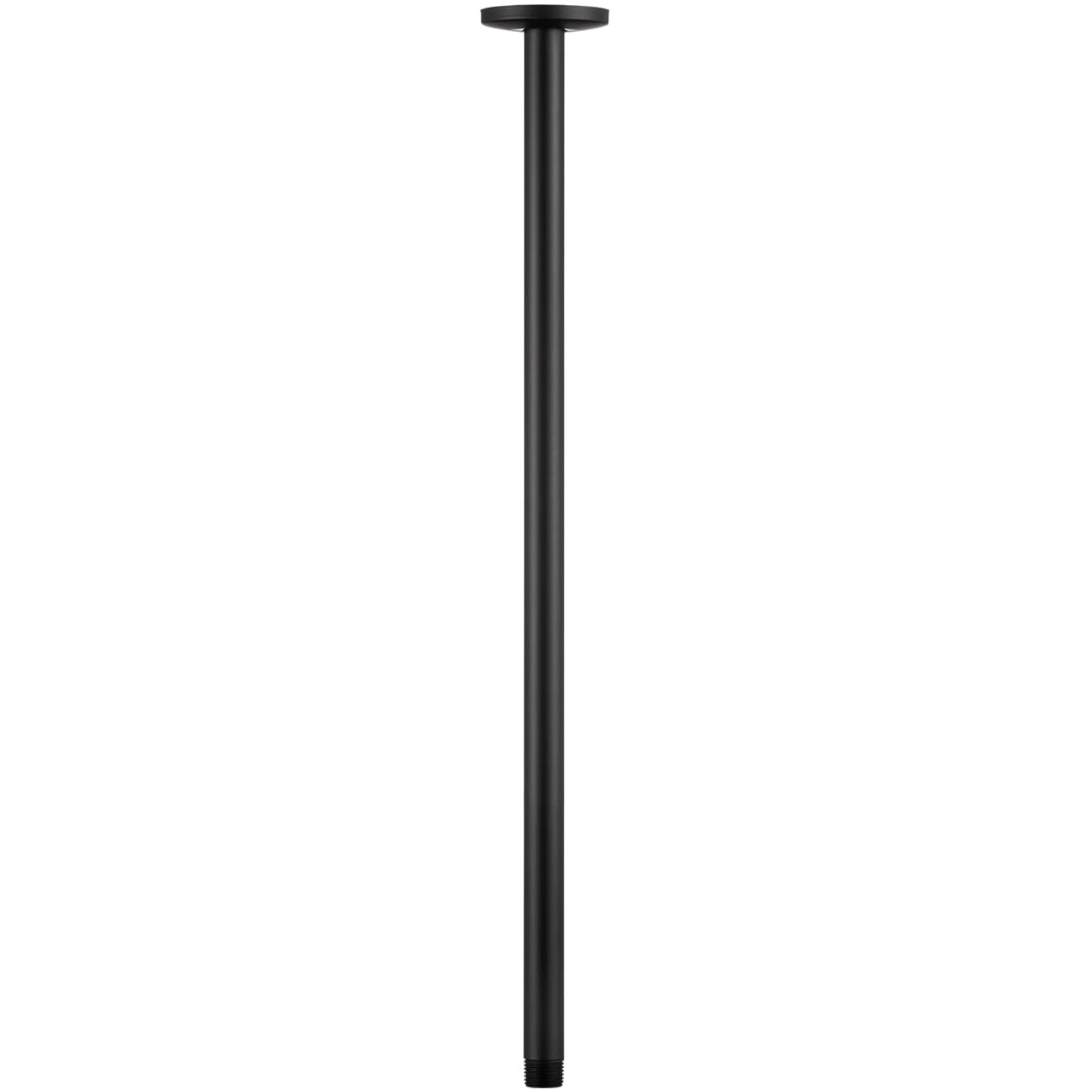 24-Inch Matte Black Ceiling Mount Shower Arm with Flange for Rain Shower Heads