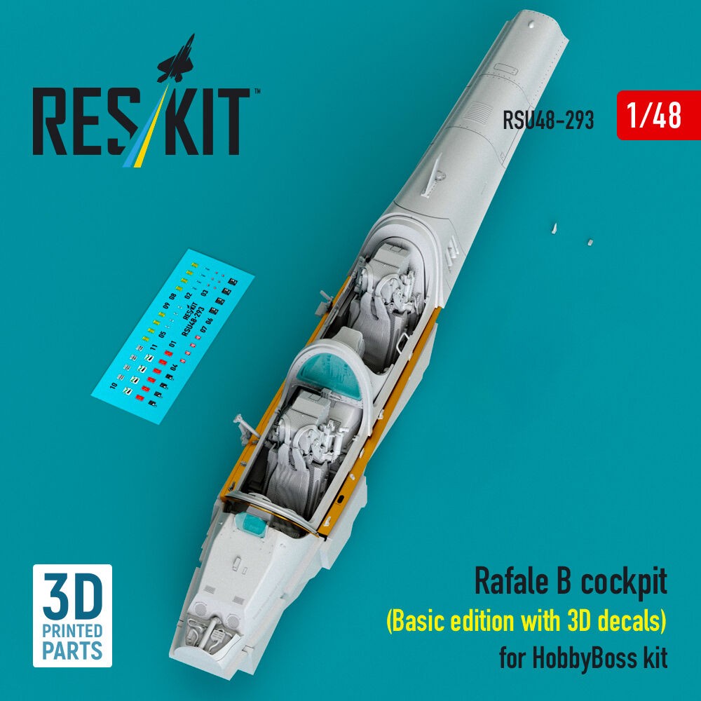 ResKit RSU48-0293 1:48 Rafale B Cockpit Basic Edition Resin Kit for Hob