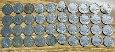 $2 Face Buffalo Nickels No Date Dateless 5c Indian Head Lot of 40 Coins Lot 34