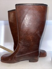 Vintage 70s/80s Sears Equestrian Rain Boots. Women's 8. Brown 59094 402